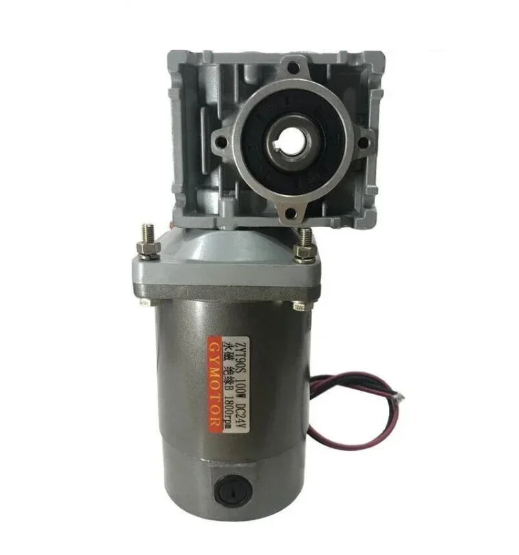 100W  DC12V, 24V, 220V permanent magnet brush motor, high torque +RV30 worm gear motor