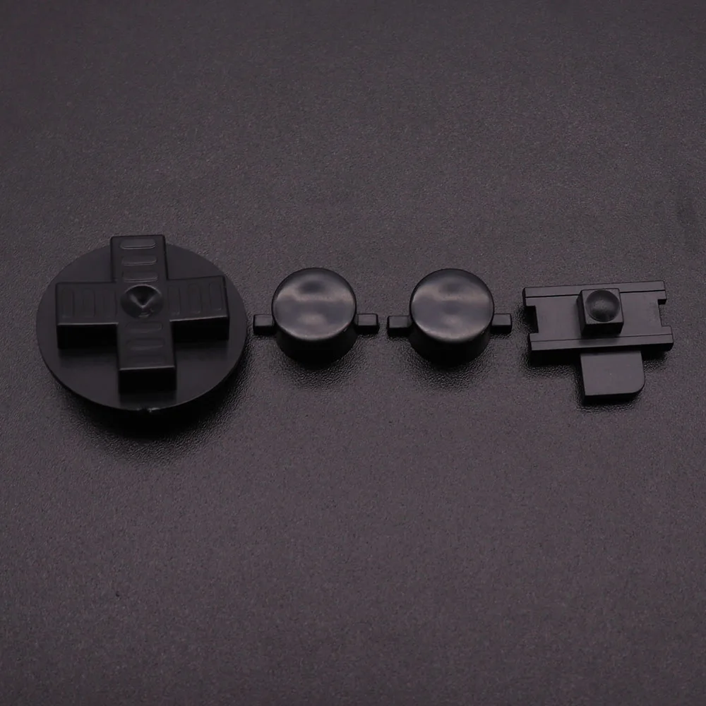 1set Plastic Replacement Buttons for Gameboy Classic Keypads for GB DMG DIY for Gameboy A B Buttons D-Pad Blue Clear Black