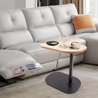 C Shape Height Adjustable Side Table Small Coffee Table For Living Room Working Room Bedroom Balcony Bathroom Top Plate