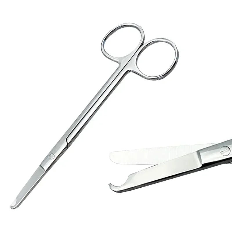 Remove Suture Scissors Stainless Steel Medical Scissors Trim Crescent Notch Scissors Straight Curved 14cm/18cm