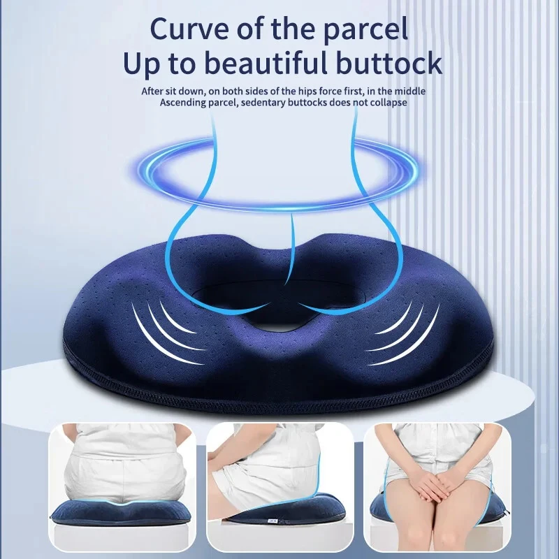 Thickened Memory Foam Chair Cushion Donut Pillow Hemorrhoid Seat Cushion Tailbone Coccyx Orthopedic Medical Seat Pad