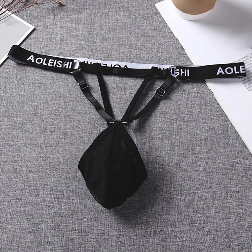 Men G-Strings Thong Briefs Sexy Low Waist Underpants Underwear Sissy Hot Penises Bag Men's Sexy Breathable Thongs Briefs