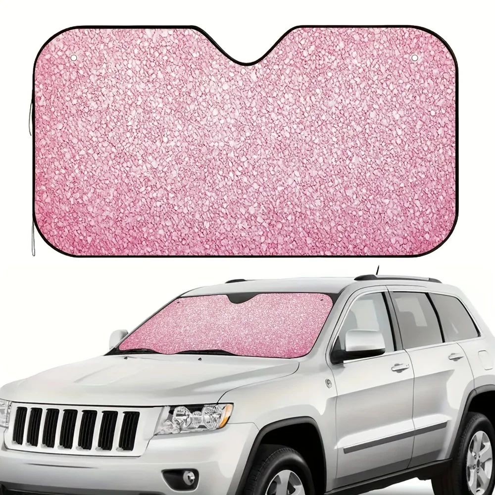 

1 шт. Элегантный автомобильный солнцезащитный козырек с розовым цветочным принтом — стильный складной дизайн с яркими розовыми цветами, прохладает вашего автомобиля и защищает,