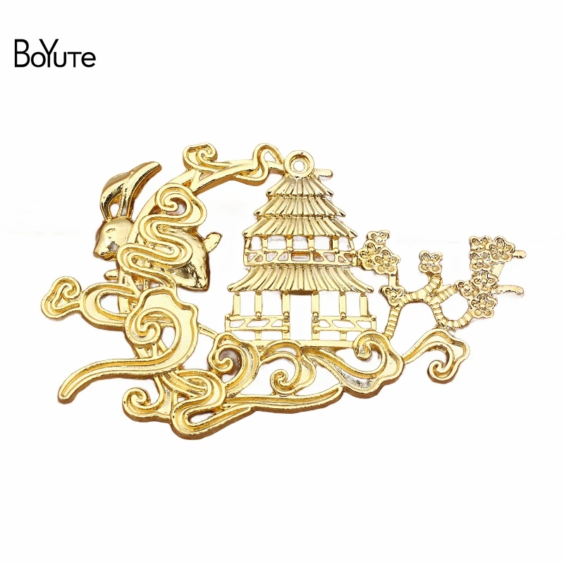 

BoYuTe (20 Pieces/Lot) 38*60mm Alloy Pavilion Materials Handmade DIY Jewelry Accessories