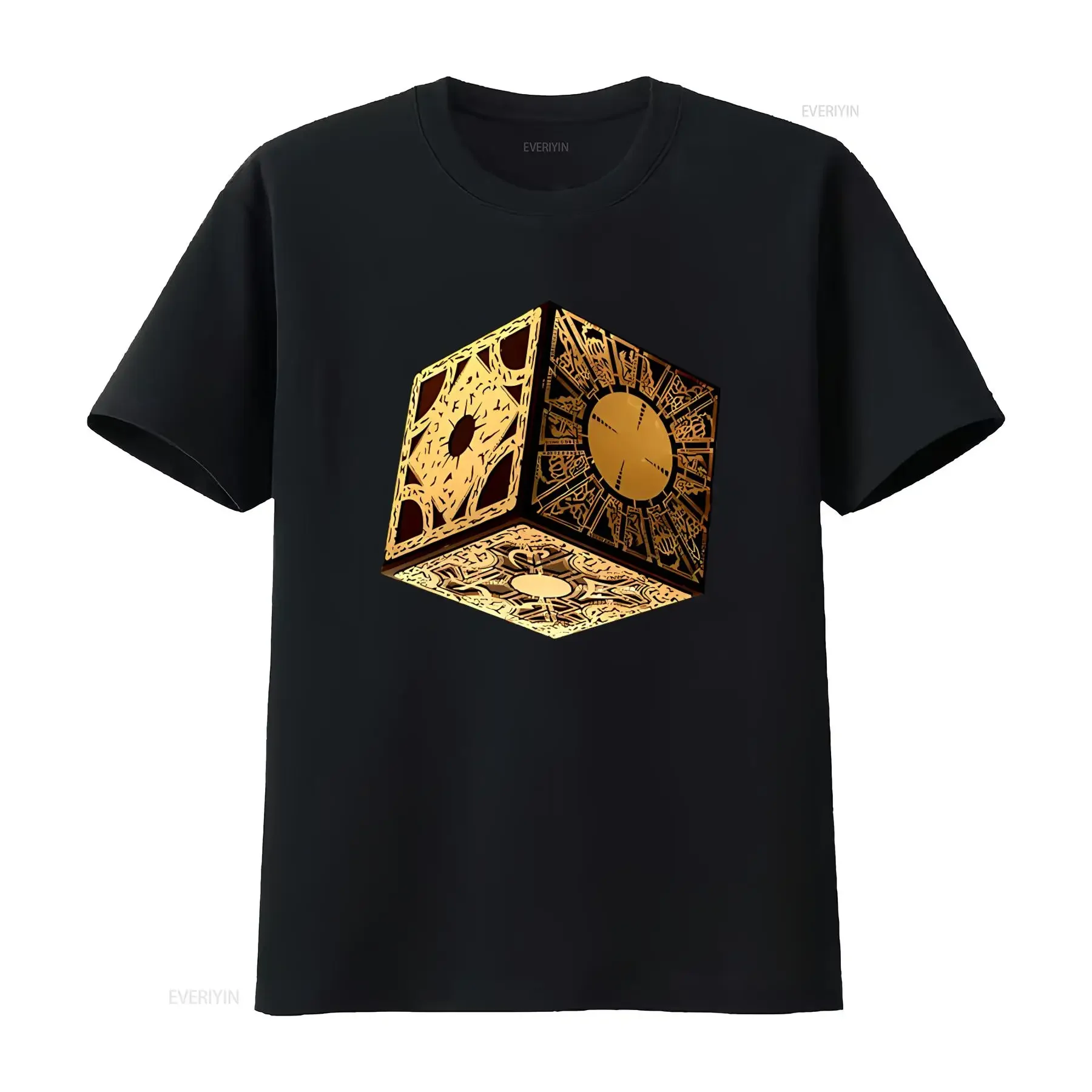 Hellraiser Puzzle Box T Shirt Pinhead 80s Horror Movie Cube Devil Design New Trendy  vintage Washed Casual fashion Stylish