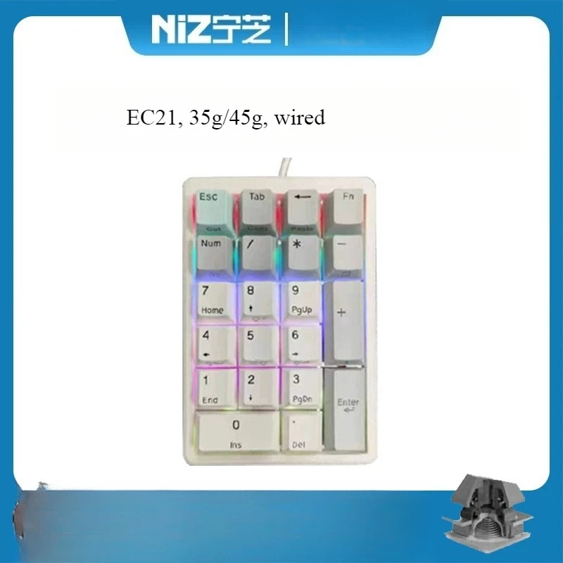 NIZ backlit Numpad 21 Keys one hand gaming topre 45g mini keypad fast computing programmable media control HIFI PC gamer