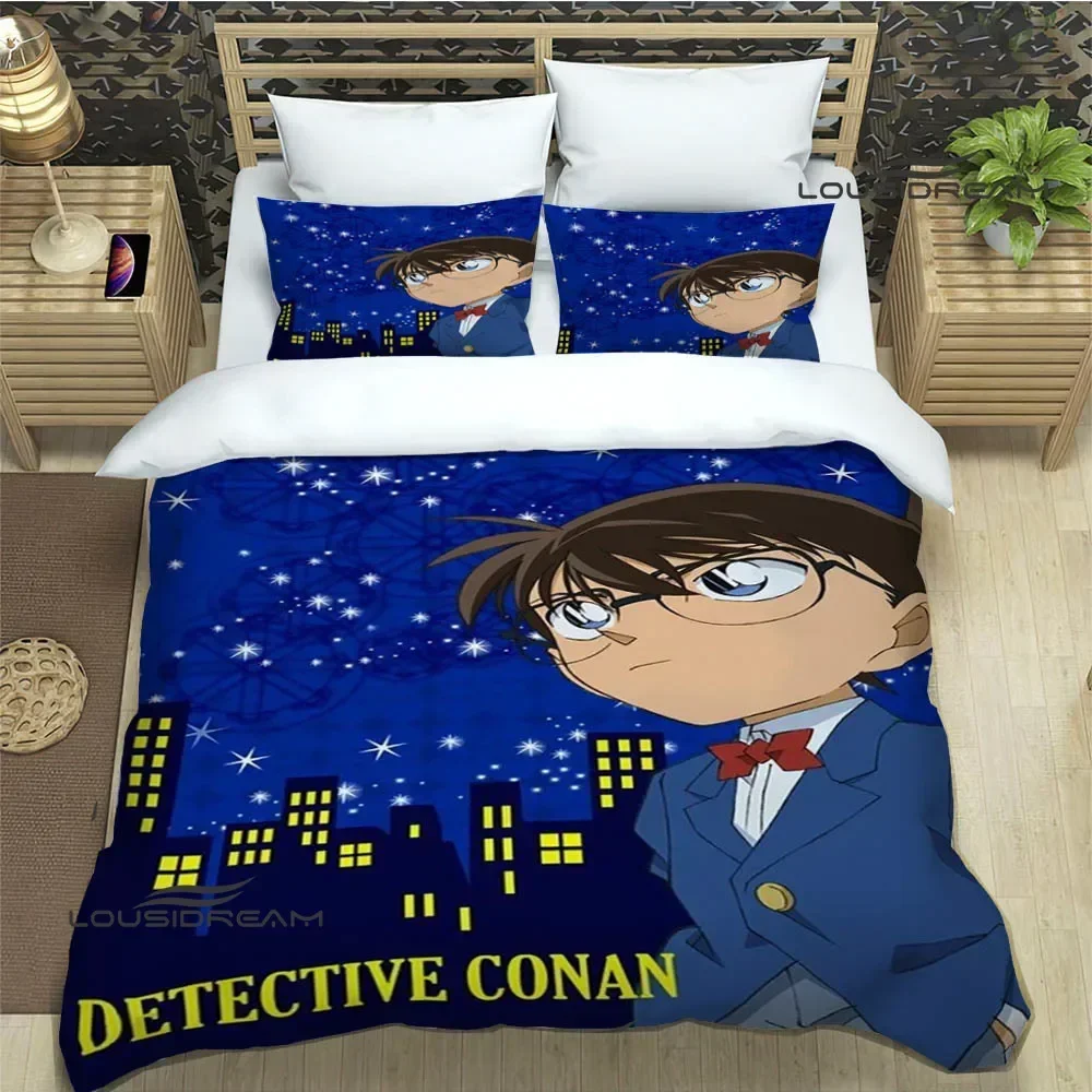 Detective Conan Cartoon Bedding Sets exquisite bed supplies set duvet cover bed comforter set bedding set luxury birthday gift