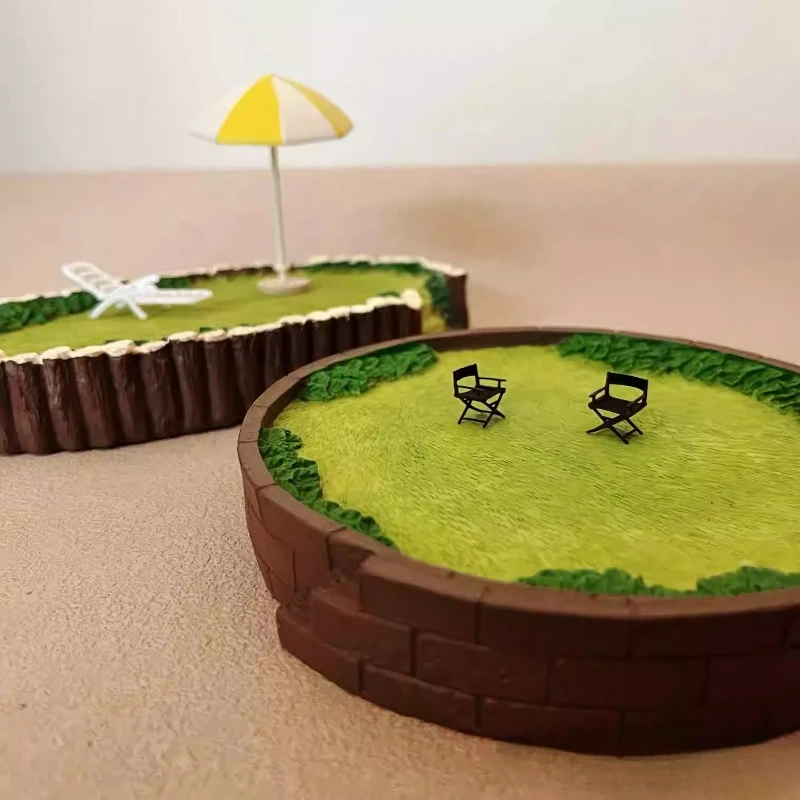 Emulation Miniature Mini Lawn Grass Camping Micro Scenery Sand Table Props Decoration Model Ornaments