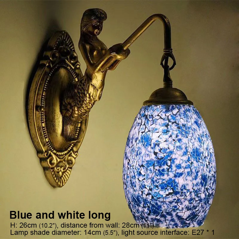 SOURA Contemporary Mermaid Wall Lamp Personalized And Creative Living Room Bedroom Hallway Bar Decoration Light