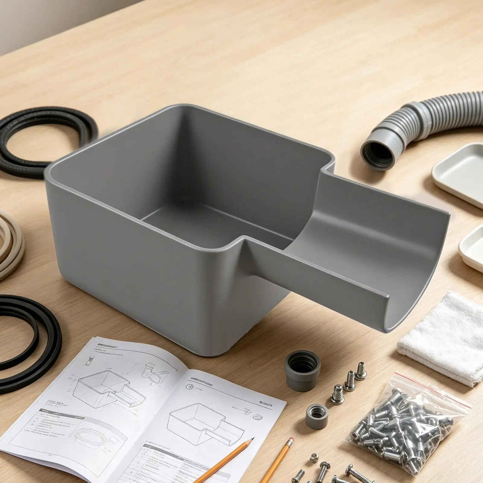 washing machine drain tray  Anti-leak washing machine filter cleaning Pan ABS drain pump collection tray for Laundry Bathroom