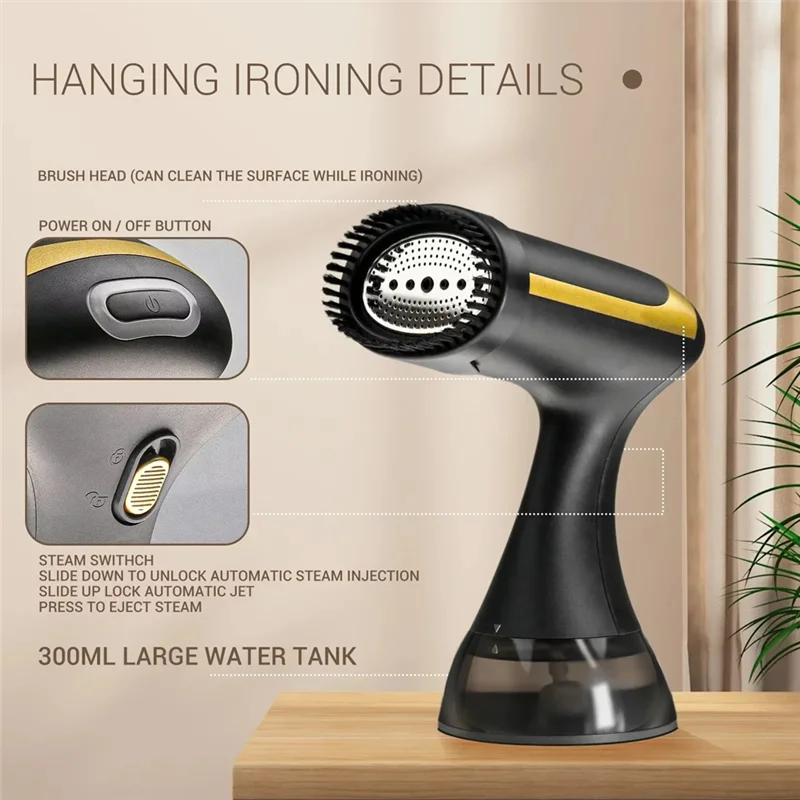 

B88B-Handheld Garment Steamer Fast-Heat Ironing Machine Portable Fabric Steamer Forhome Use EU Plug
