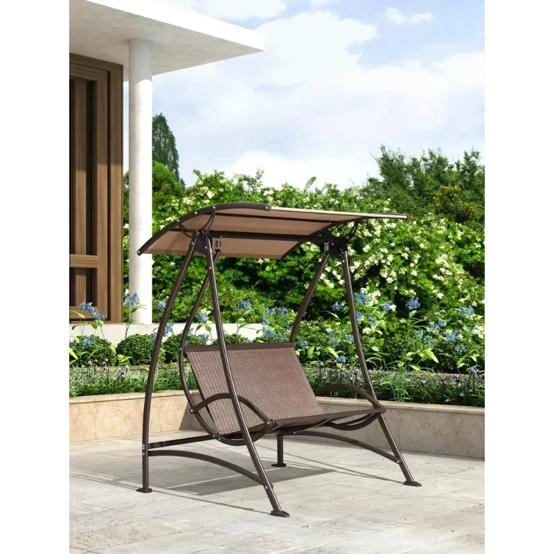 Swing chair outdoor balcony outdoor courtyard garden outdoor three wrought iron rocking chair Internet celebrity swing chair