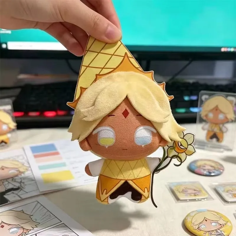 10cm Yellow Pure Vanilla Cookie Plush Doll Anime Cookie Run Kingdom Stuffed Toy Plusie Dolls Present Game Fans Decoration Gifts