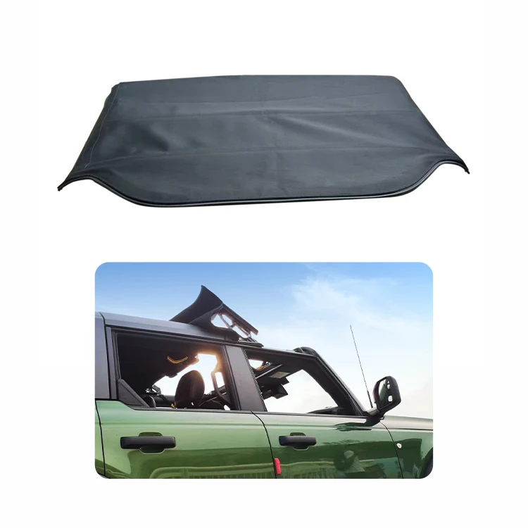 

NEW Roof Soft Top Cover for Ford Bronco 2021+ Car Ceiling 1/3 Soft Top Black Flannel Sunshade Hardtop Roof Ceiling Waterproof