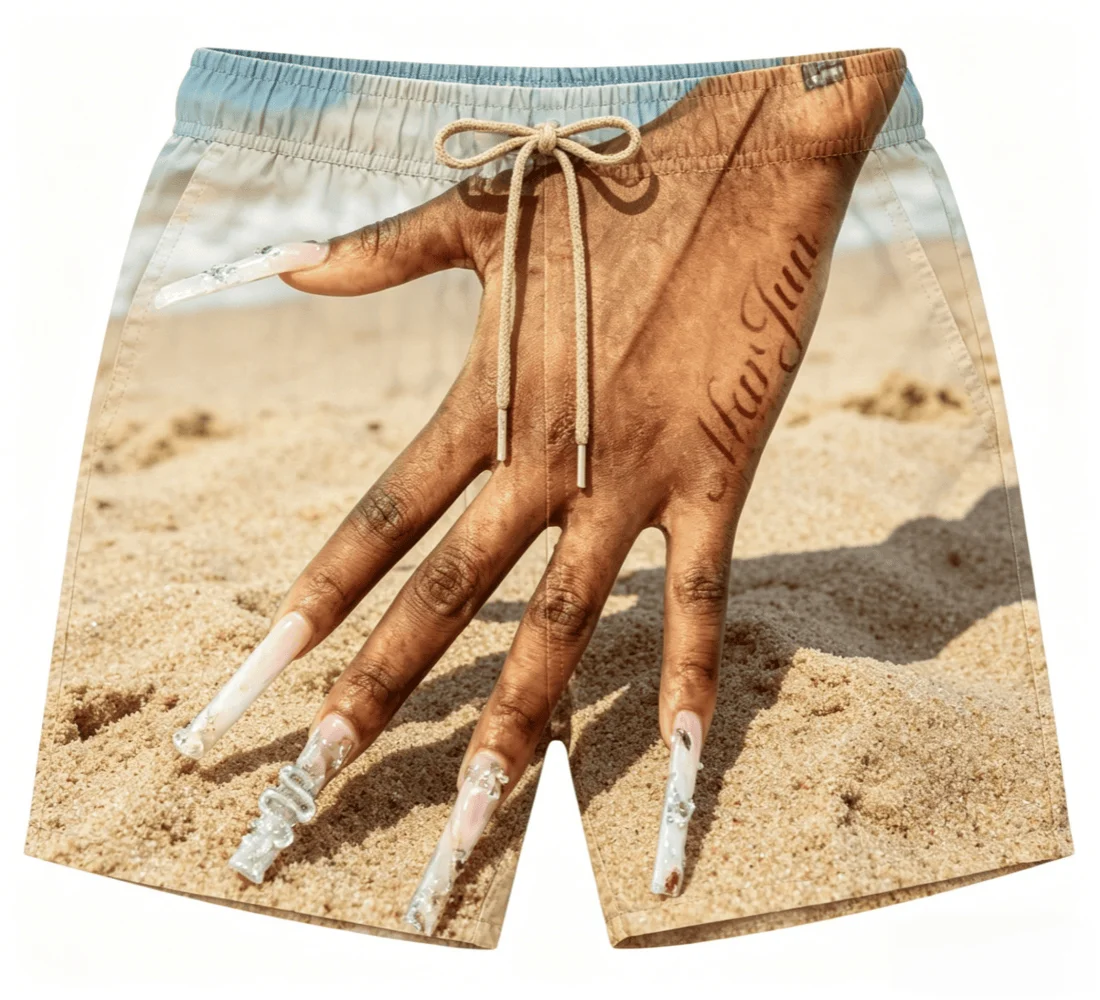

2026 Vintage Baggy Denim Shorts Unisex Finger Print Hip Hop Gym Harajuku Summer Gothic Basketball Streetwear