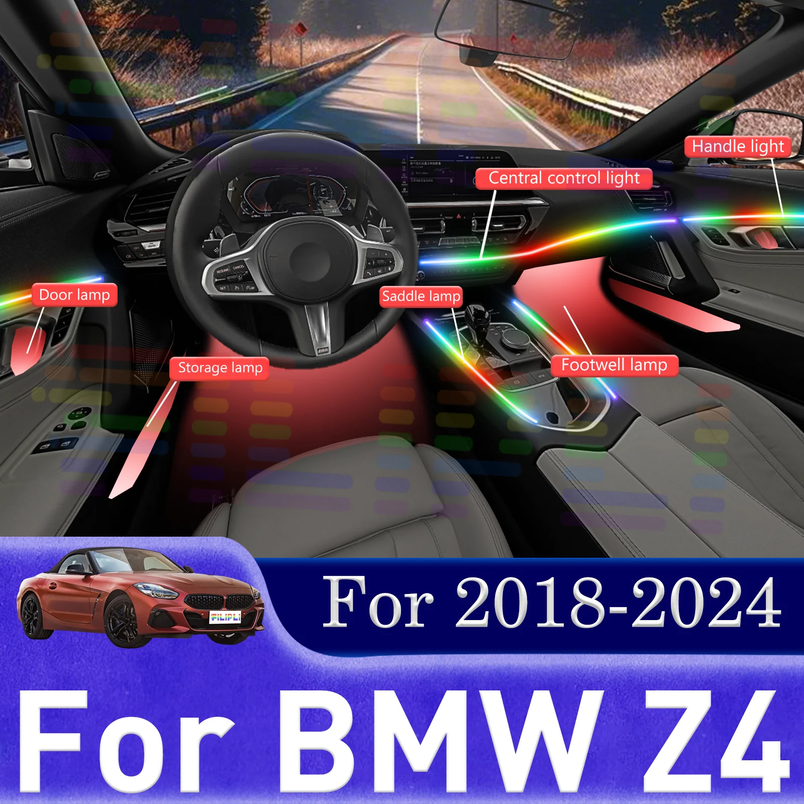 

Для BMW Z4 G29 Высокопроизводительные светодиодные акцентные планки для автоэнтузиастов с технологией Easy Concealment и Rhythm Pulse RGB