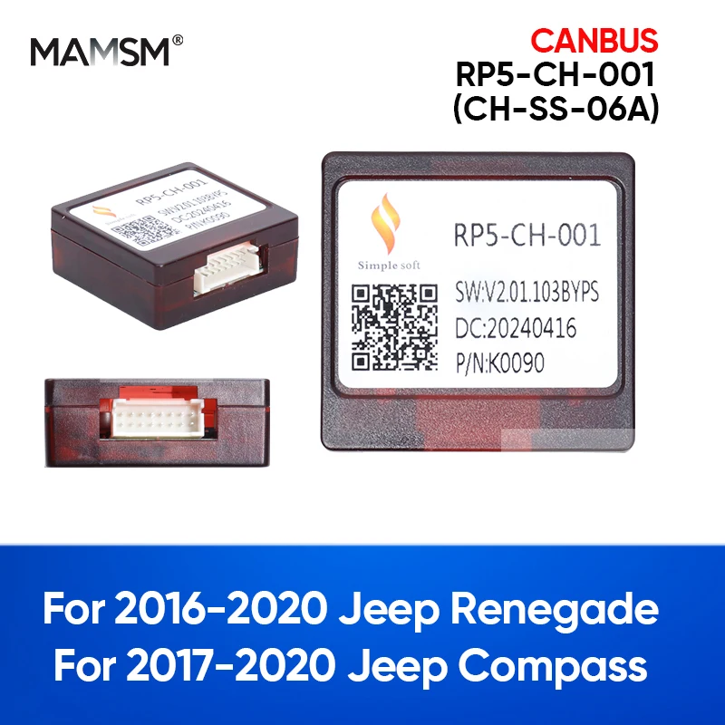 mamsm-カーラジオ-canbus-アダプターボックス-ジープ-レネゲード-コンパス-2016-2017-2018-2019-2020-マルチメディアデコーダー-rp5-ch-001-ch-ss-06a