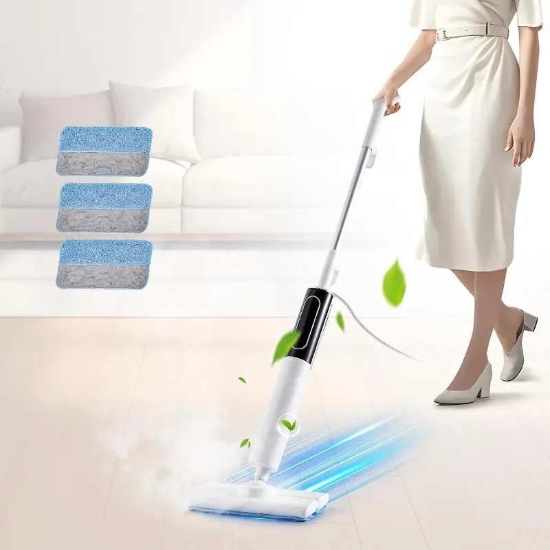 

Steam Mop for Floor Cleaning with 3 Steam Mode, Quick 15s Heat-up, 284℉ Powerful Steam for for Wooden, Marble, Tile,