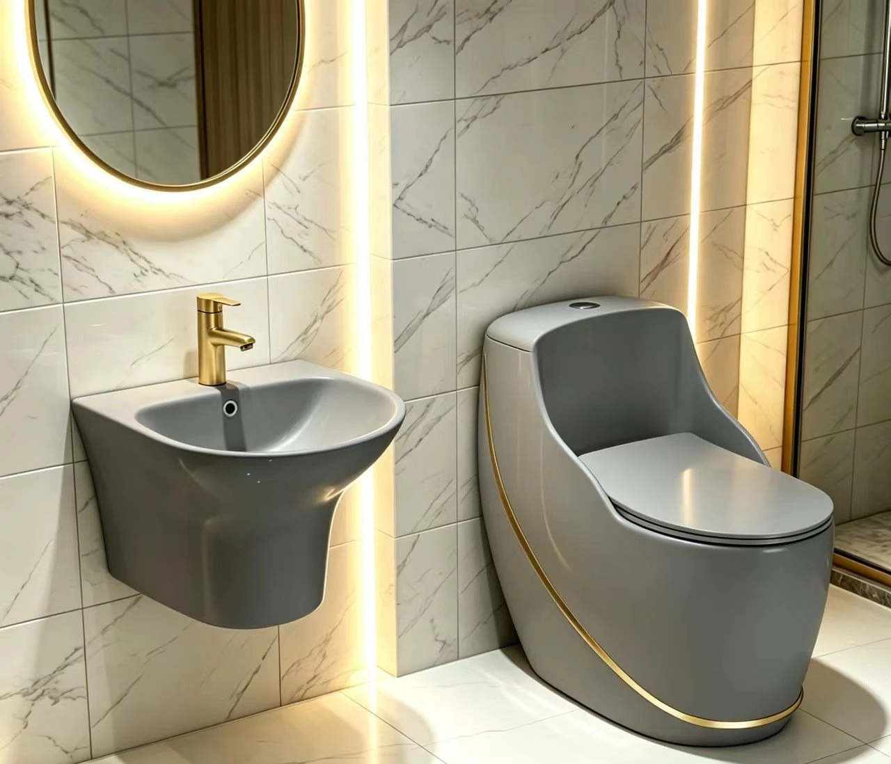 Toilet light luxury black household ceramic siphon small apartment toilet large diameter sewage