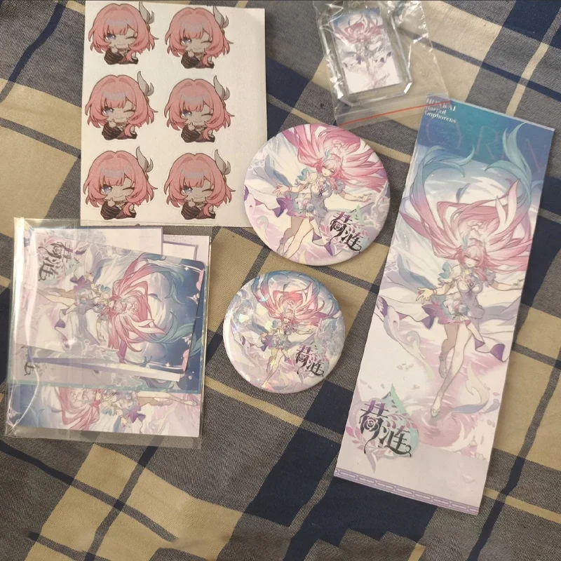 15Pcs/Lot Game Gift Bag Collection Toy Cyrene PhiLia093 Demiurge Keychain Sticker Laser badge LOMO Card Postcard Sticky Note