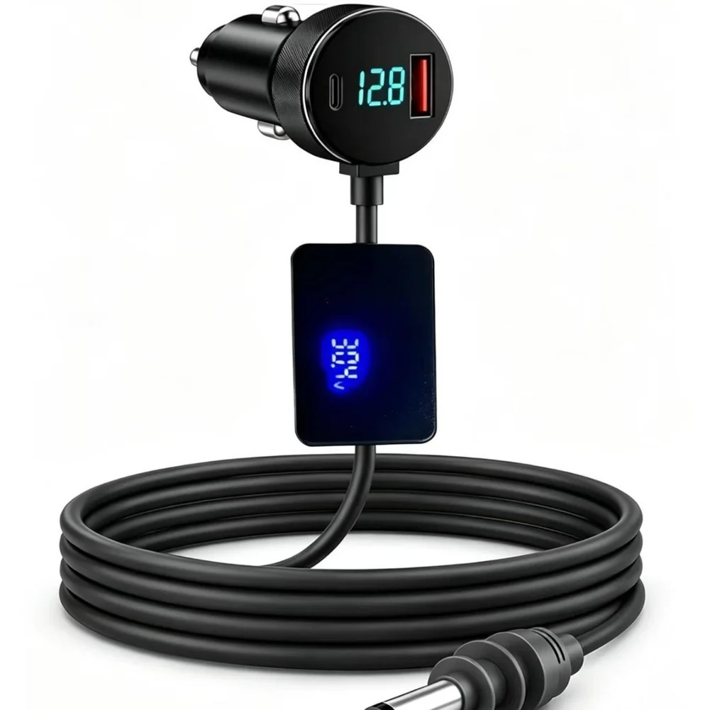 1pc 100W 30V 2A Dual USB Car Power Cable For Starlink For Mini 3-in-1 Charger For Multiple Devices Accessories