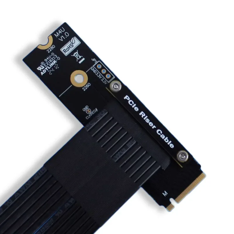 ADT M.2 NVMe  M48 to PCIe X8 Series Extension Adapter Cable - Supports PCIe 4.0 x4 Gen 4 SSD for Full Speed Running Interface