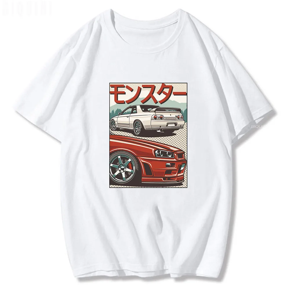 JDM T Shirt for Men CRX Japan Style Retro 90s Del Sol 100% Cotton Short Sleeve O-Neck Summer Casual Harajuku Male Tees