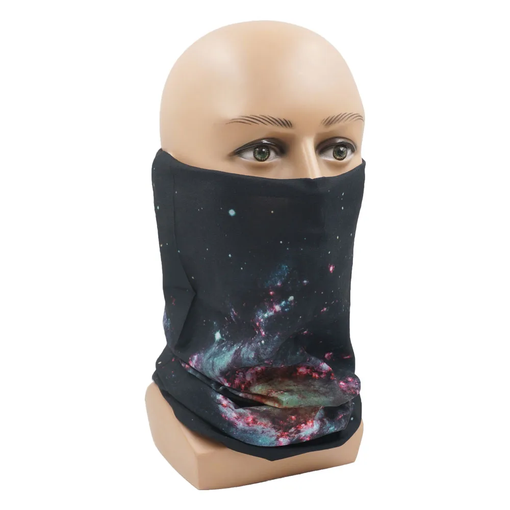 Colorful Landscape Starry Pattern Hair Bandana Galaxy Sky Printed Women Camping Travel Neck Scarf Men Running Headband Gaiter