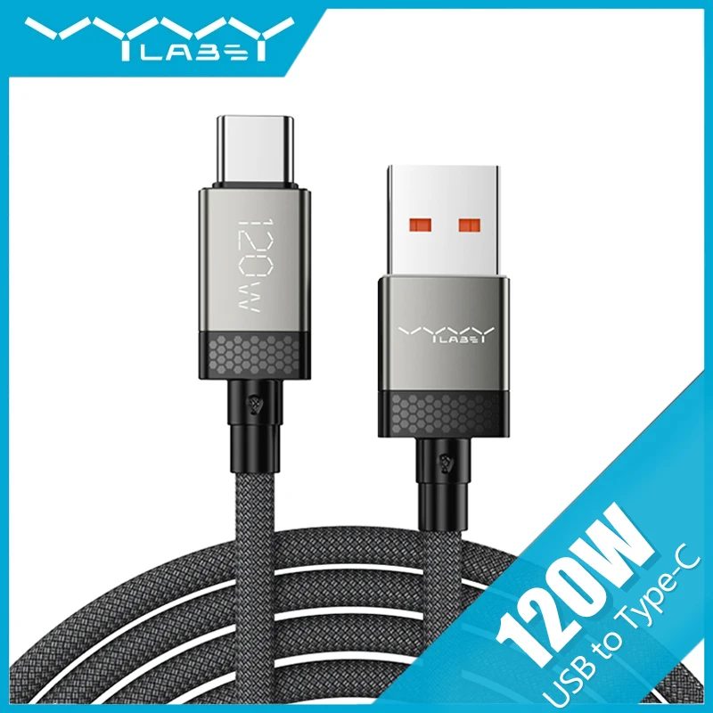 VYVYLABS 1-6PCS 120W Fast Charging Cable USB Type C Data Cord USB to Type C Cable For iPhone 17 16 15 Xiaomi Samsung Huawei