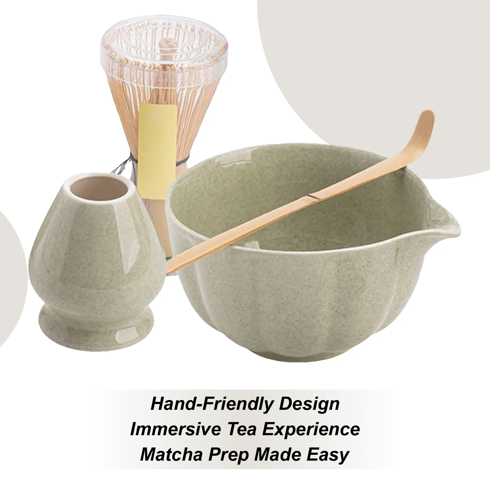 

Matcha Set Matcha Powder Kit Includes Bowl With Spout Whisk Scoop And Holder Tea Ceremony Tools For Home Brewing Latte Making