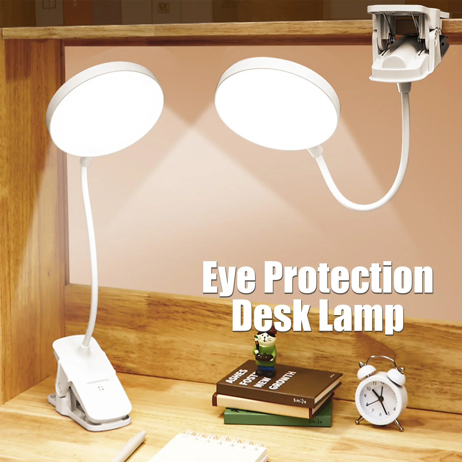 

Зажим для сенсорного датчика, светодиодная настольная лампа, перезаряжаемая от USB лампа для защиты глаз, 3 цвета, регулируемая складная кровать с регулируемой яркостью, ночник для чтения и учебы