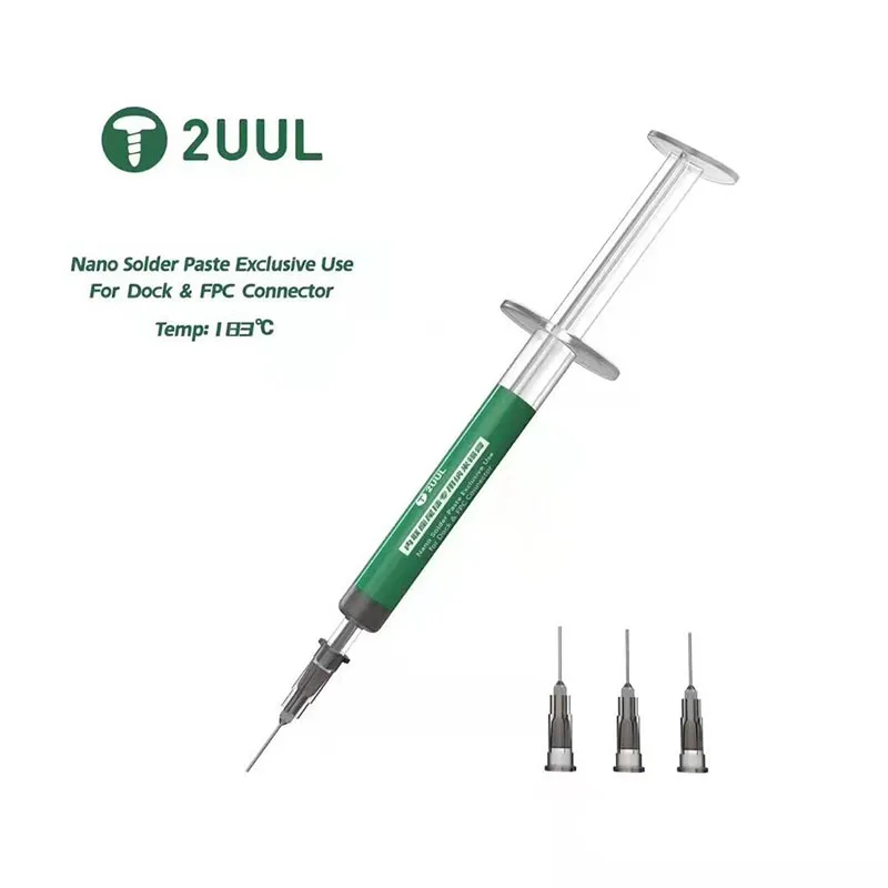 

2UUL 183 Degree Medium Temperature Nano-Syringe Type Special Solder Paste For Dock & FPC Connector Phone Repair Welding Flux