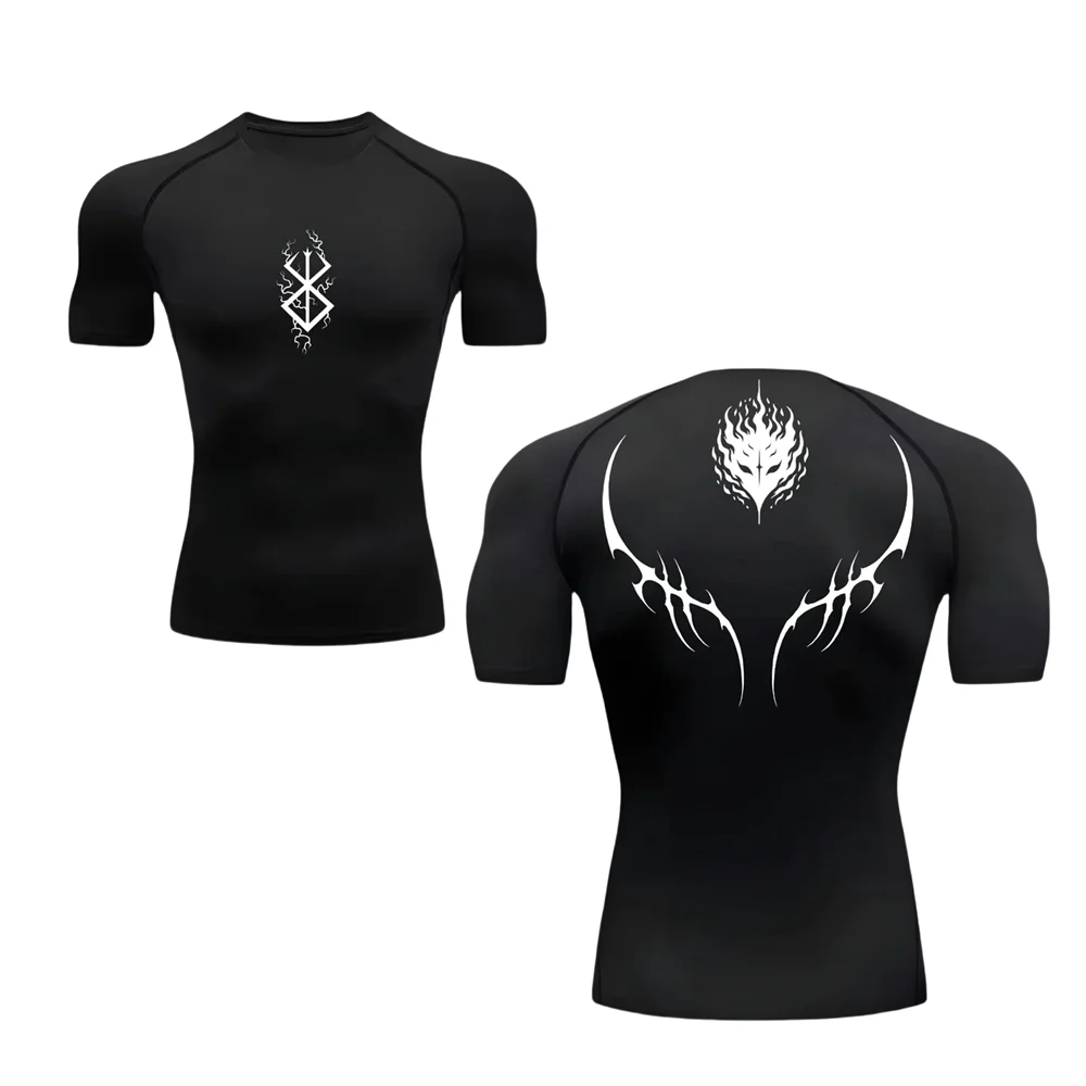 Short Sleeve Compression Shirts for Men Summer Athletic Quick Dry T-shirts Gym Workout Running Tees Tops Activewear