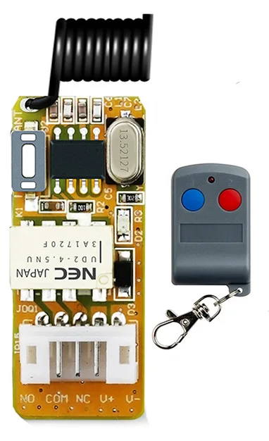 Push Button Saving Mini Relay Contact RF Wireless Switch 3.7v4.2v5v7.4v9v12v 433 Smart Home Small Tiny Remote Switches ASK