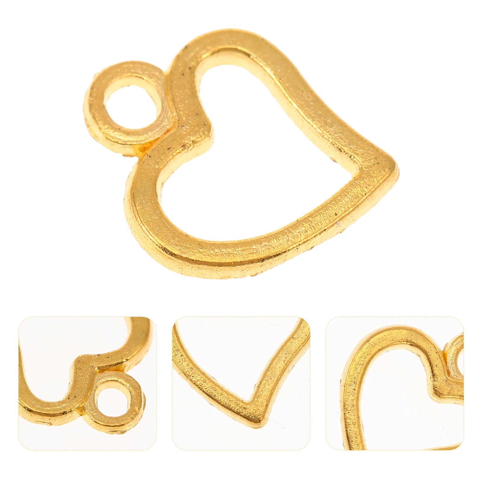 

100 Pcs Alloy Jewelry Accessories Pendants for Making Heart-shaped Charm Metal Supplies