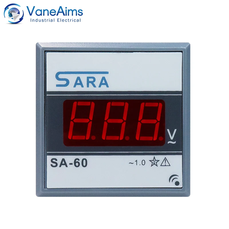 SA-60 30-500v AC Tester woltomierz cyfrowy samochodowy motocykl Panel do ładowania miernik napięcia 30V do 500V Monitor wykrywacz napięcia