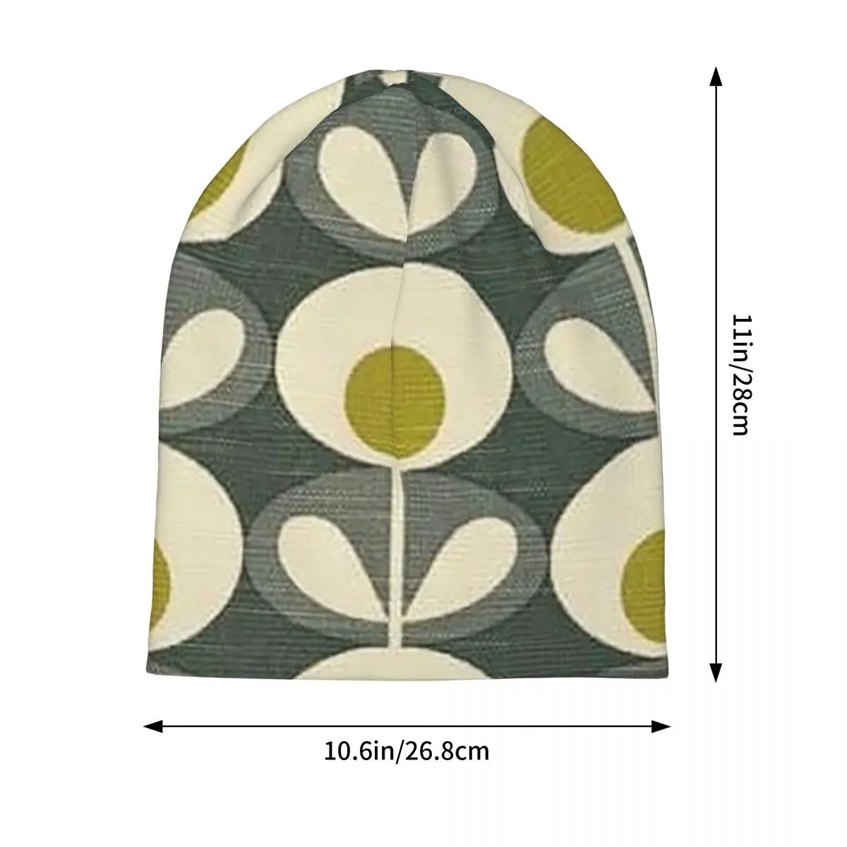 Orla Kiely Bubble Flowers Scandinavian Men Women Adult Beanies Caps Knitted Bonnet Fashion Autumn Winter Outdoor Skullies Hats