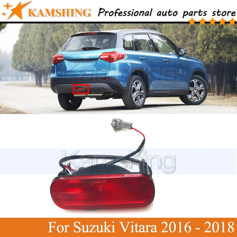 

Kamshing Rear bumper Fog light For Suzuki Vitara 2016 2017 2018 Tail lamp Reflector light Stop lamp Brake Lamp Light