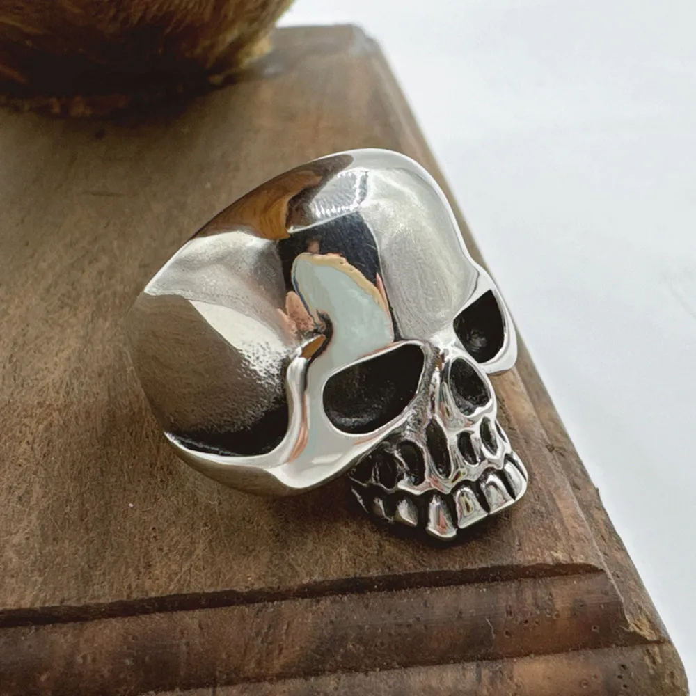 Biker Skull Ring 316L Stainless Steel Jewelry Street Party Punk Men Fashion Ring