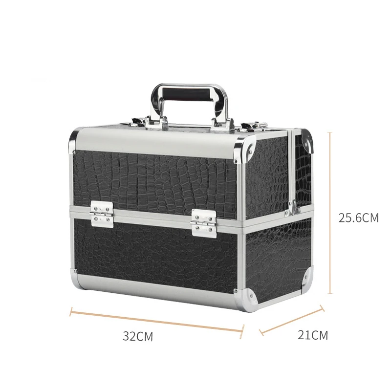 New Lock Large Capacity Multi layer Partition Portable Makeup Storage Box with Storage Function Handheld Tattoo Makeup Nail Set