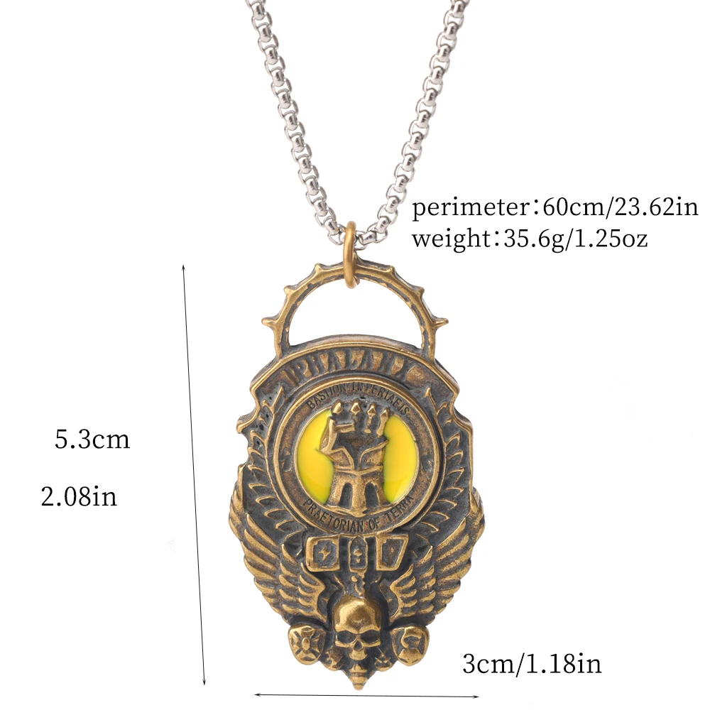 Warhammer 40K القبضات الإمبراطورية أنيمي الإبداعية شخصية خمر الشرير نمط سبيكة إكسسوارات عقد هدايا للأولاد #2