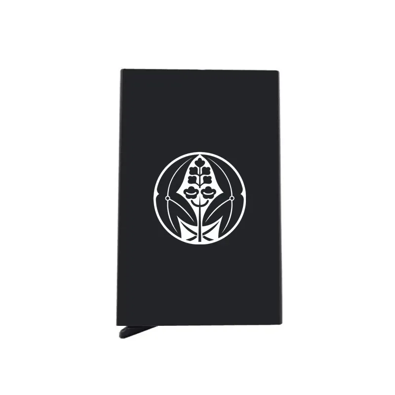 

Automatic Flip Card Side Push Card Holder Sleeve Large Capacity 6 Cards Slot Metal Cards Box Men Credit Card Anti-theft Wallets