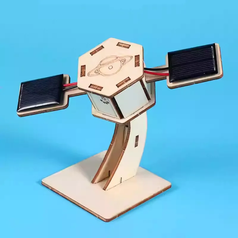 DIY Mini Solar‑Powered Artificial Satellite Model Kit Kids Aerospace Science Experiment STEM Education Handmade Assembly Craft