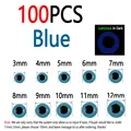 100 piezas Azul