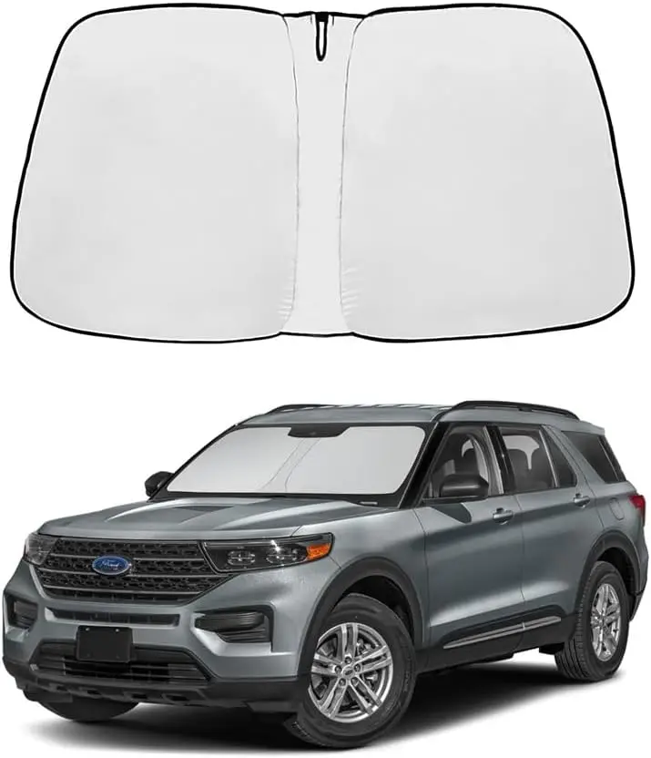 

Custom Fit Windshield Sunshade for Ford Explorer 2020-2026, UV Blocking, Foldable, Keeps Car Cool