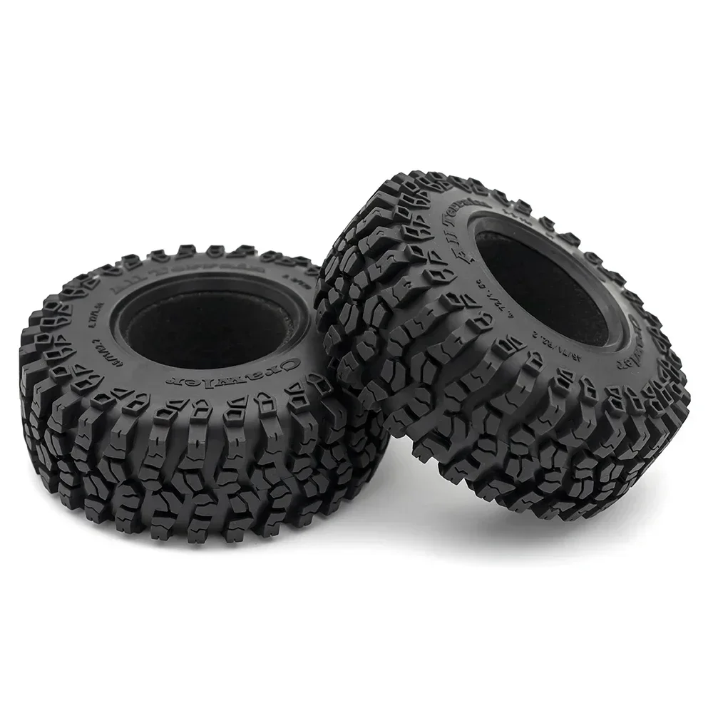 4PCS 125MM 2.2Inch Rubber Wheel Tires Tyre For 1/10 RC Crawler Car Axial SCX10 90046 RR10 Wraith Trxs TRX4 TRX-6