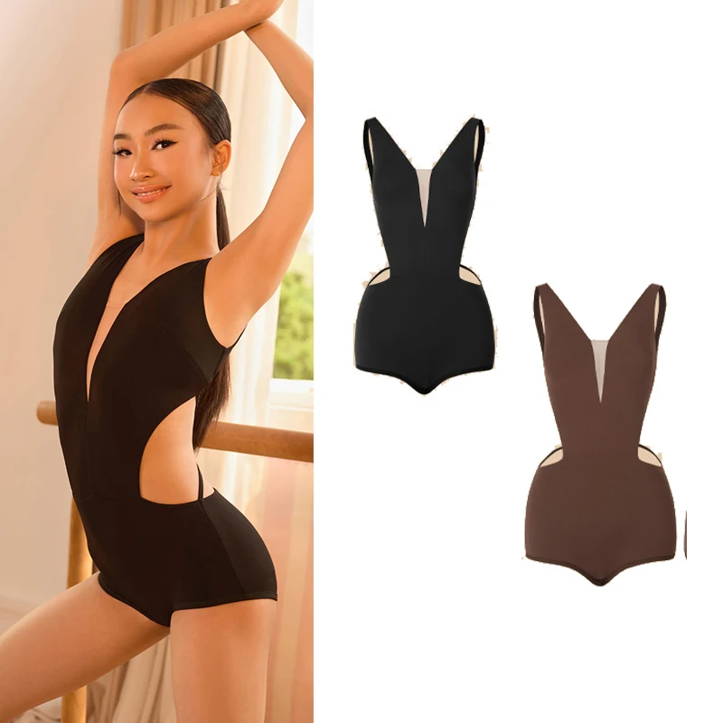 ZYM Latin Dance Tops For Girls Ballroom Rumba Bodysuit 2 Colors Samba Chacha Tango Dress Kids Latin Dance Practice Wear DQS22894