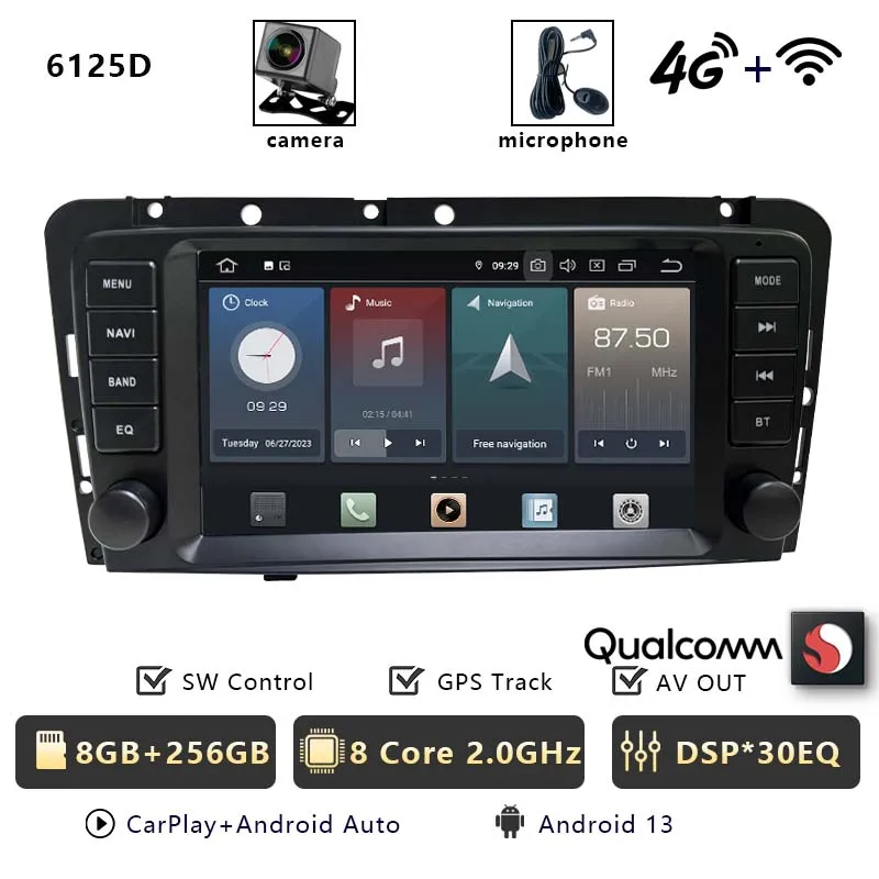 CHSTEK Autoradio Carplay Android 13 Voor Volvo XC70 V70 S60 S40 V40 2005 2006 2007 2008 2009 Multimedia Stereo Navigatie WIFI 4G