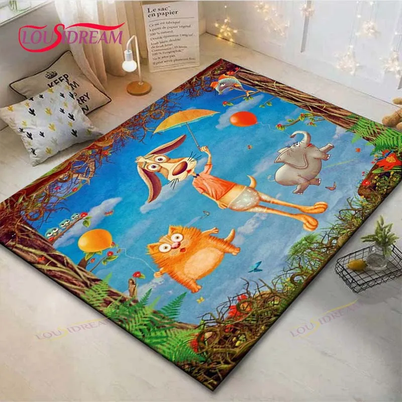 cartoon rugs for bedroom Bedroom Carpet Mat for Children Kids Carpet for Children's Room alfombra Hot selling carpets