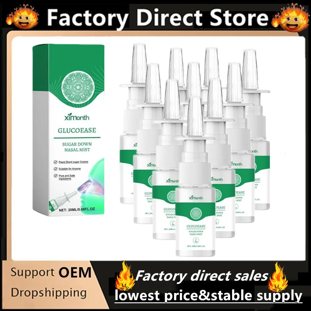 

10Pcs 20ml Relief Nasal Spray Hypoglycemic Diabetes Discomfort Treatment Care Oral Cleaning Repair Nasal Spray